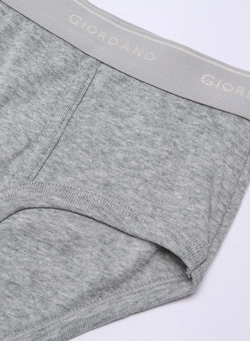 GIORDANO  Men’s Classic Cotton Rib Briefs 6‑Pack Essentials for Men | Best Price UAE